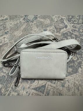 Small Crossbody Wallet Bag in Light Gray by Save the Girls